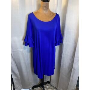 Lilly Pulitzer Blue Ruffle Sleeve Tee Dress – Size M